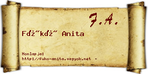 Fükő Anita névjegykártya